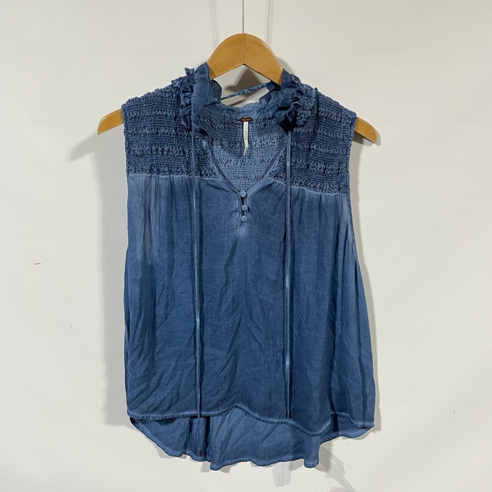 EUC Free People Blue Sleeveless Women's Top